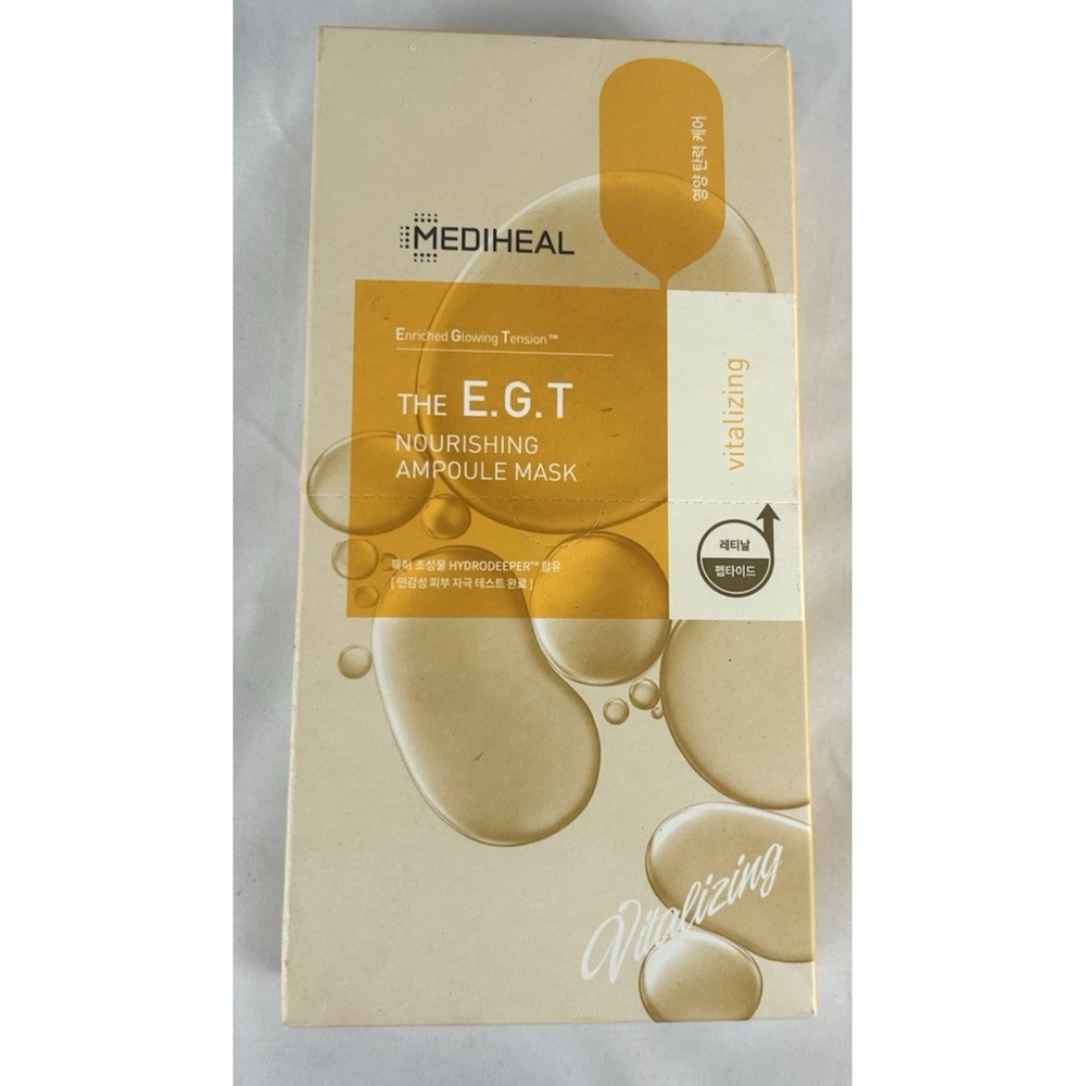 NEW Mediheal EGT Nourishing Ampoule Face Mask 10 Sheets Tightening Vitalizing